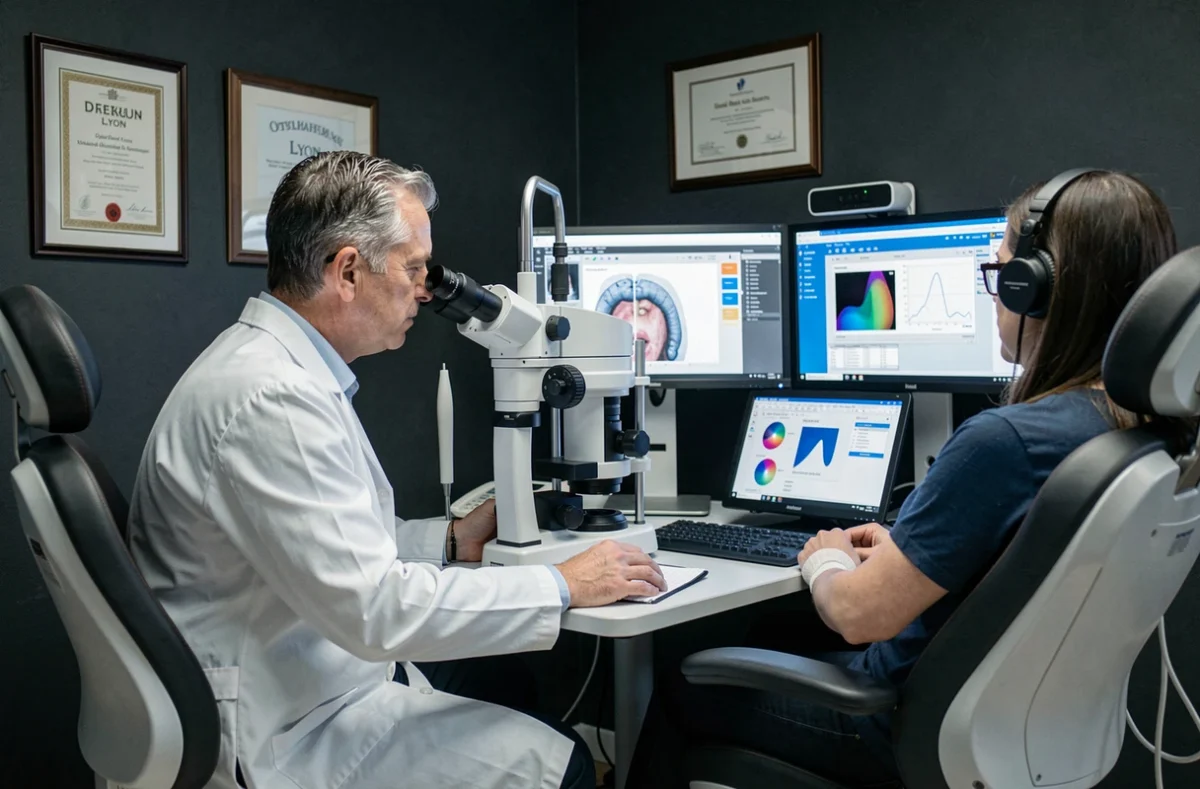 Ophtalmologiste en consultation de chirurgie réfractive au Centre Ophtalmologique Kléber à Lyon