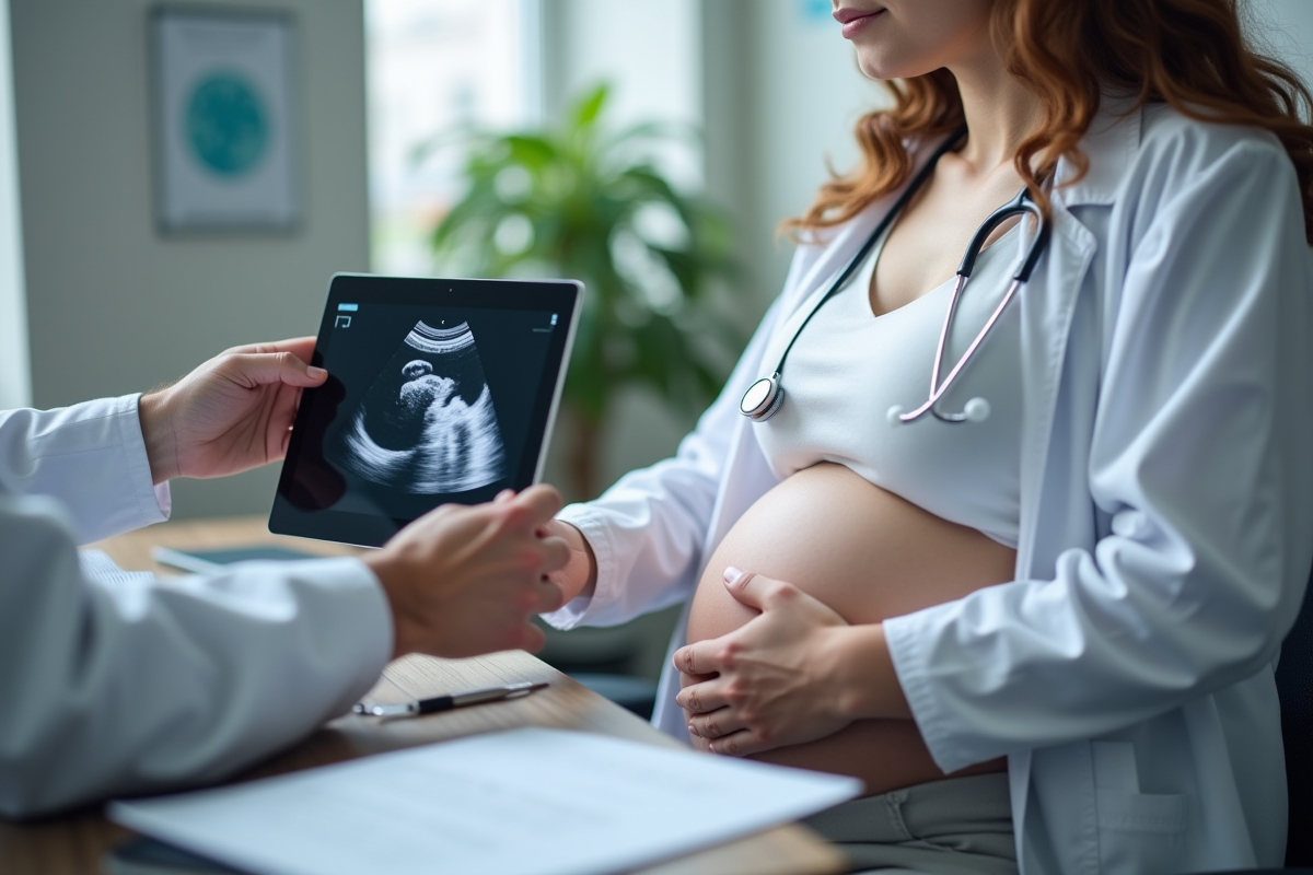 Docteur montre une image d