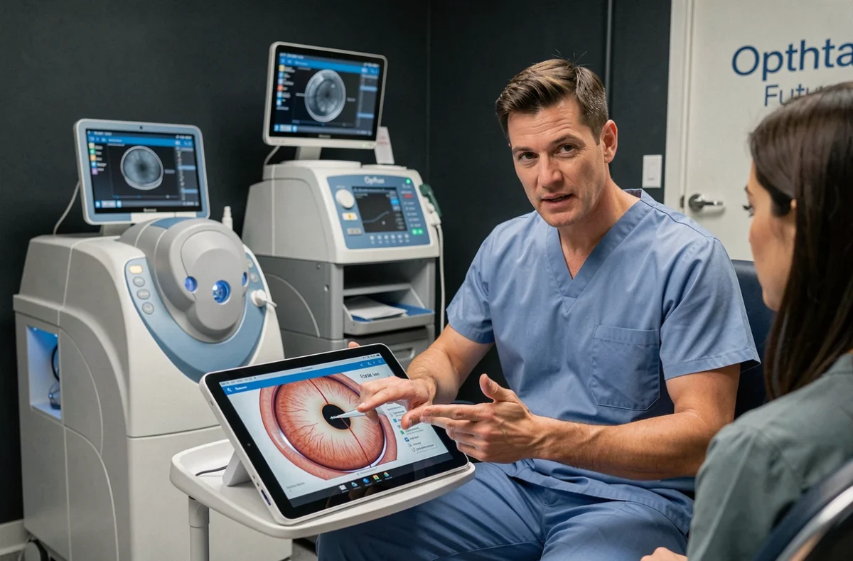 Dr David Seifeddine en consultation de chirurgie réfractive dans la clinique Ophta Future à Lyon